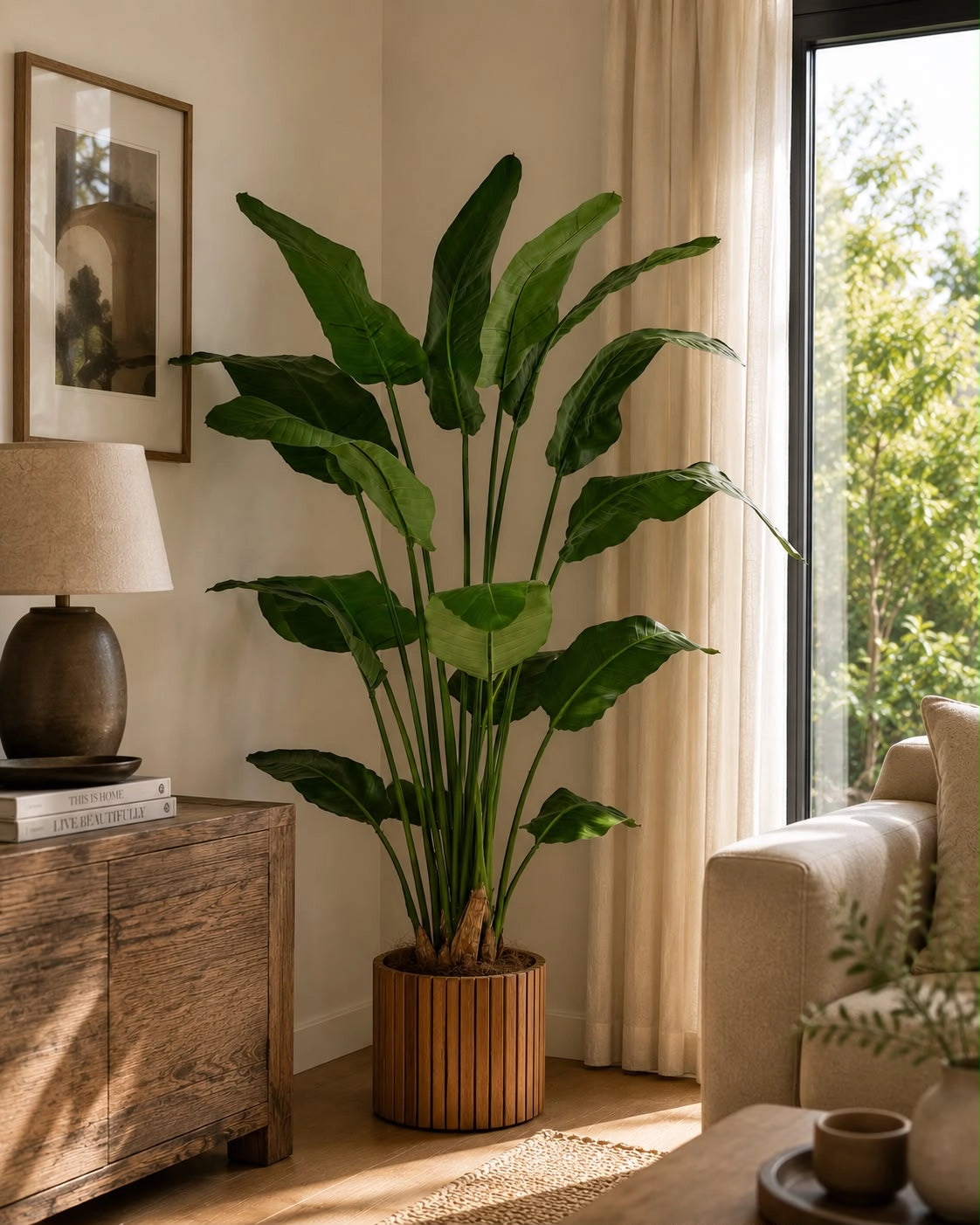 Strelitzia Artificial en Maceta