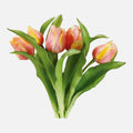 Ramo de Tulipanes Artificiales Hoja Grande