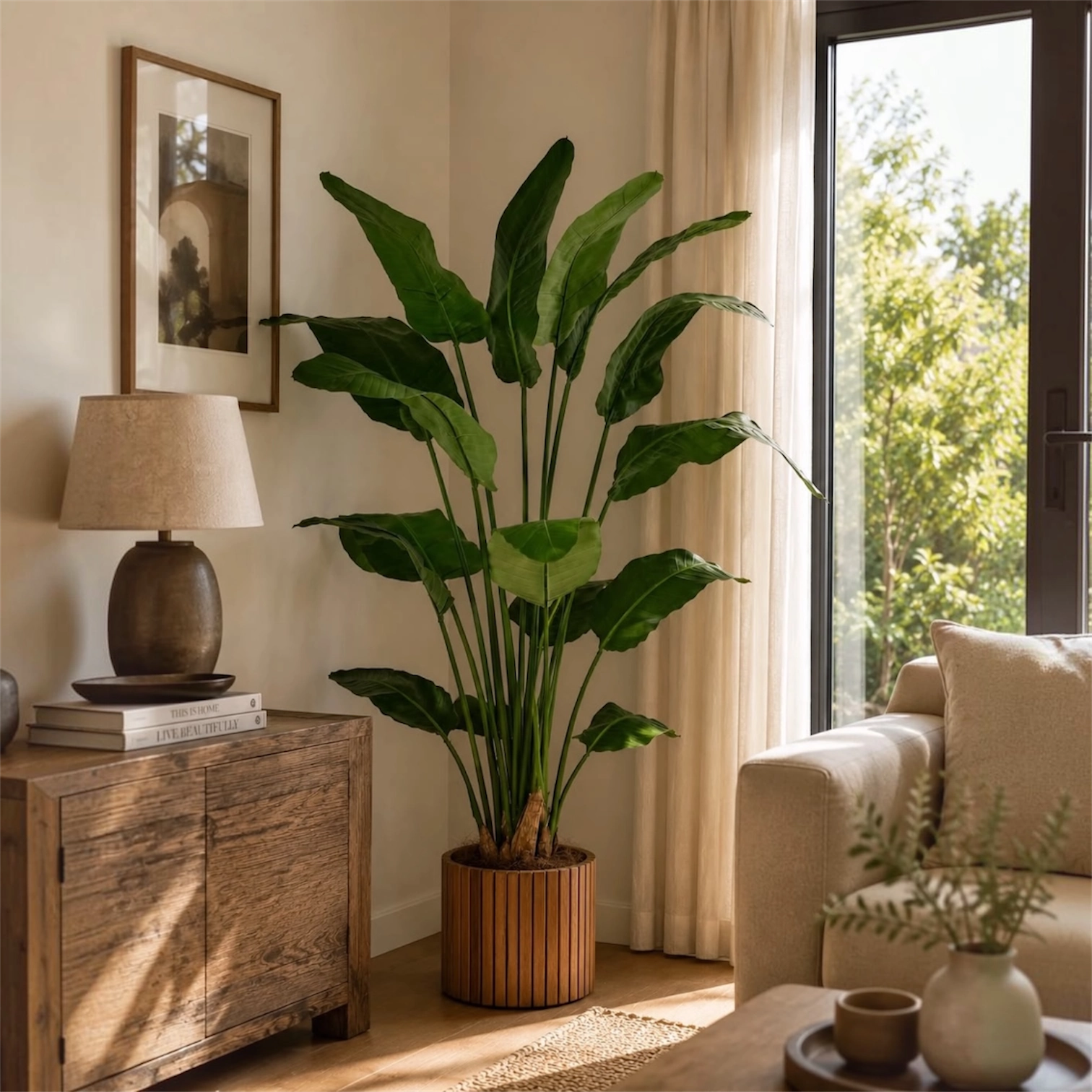 Strelitzia Artificial en Maceta