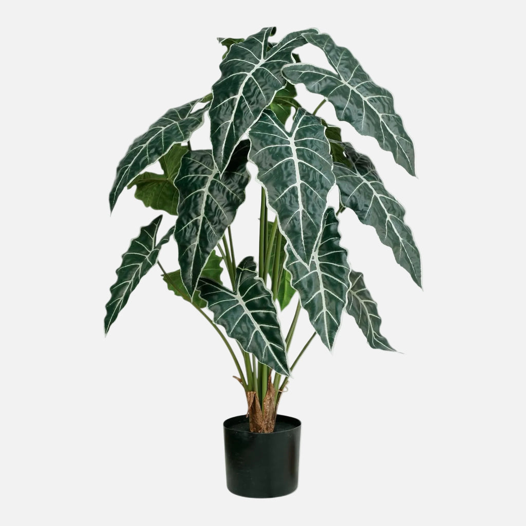 Alocasia Amazónica Artificial en Maceta