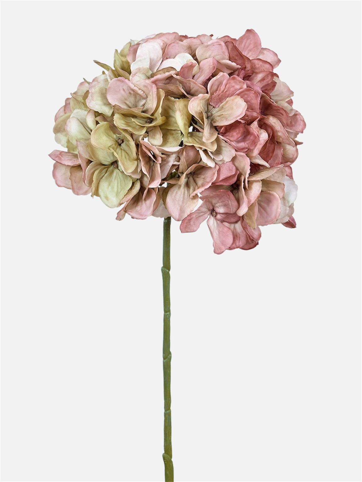 Hortensia Natural Touch artificial de 47 cm, color mixturado, flor entera con tallo · BOSSVI