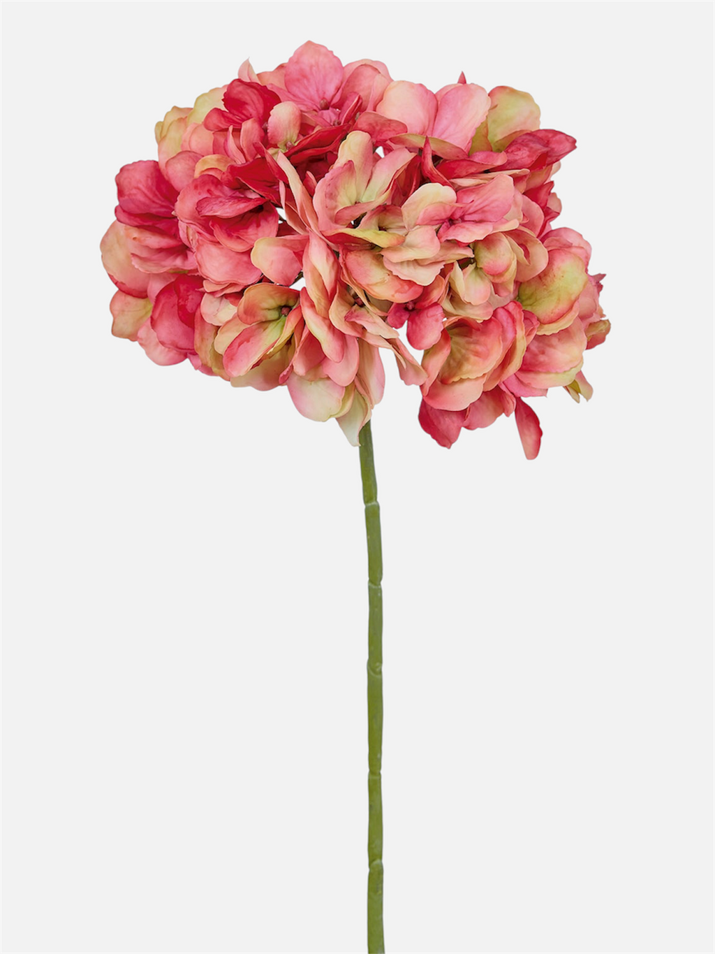 Hortensia Natural Touch artificial de 47 cm, color cereza, flor entera con tallo · BOSSVI