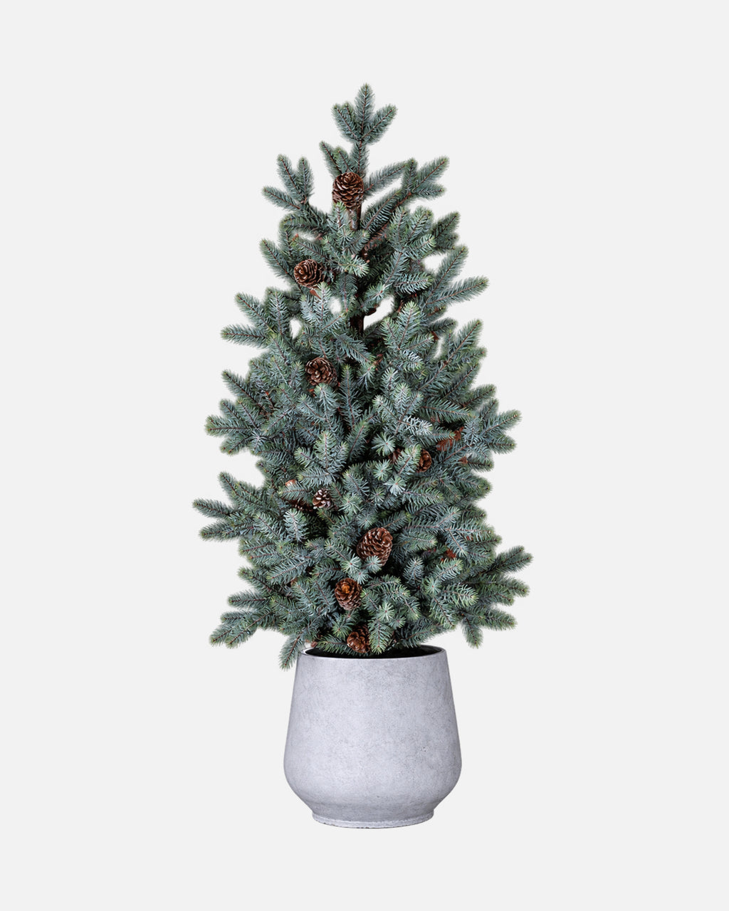 Abeto artificial verde gris con piñas de 73 cm · BOSSVI