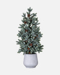 Abeto artificial verde gris con piñas de 73 cm · BOSSVI