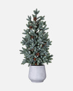 Abeto artificial verde gris con piñas de 73 cm · BOSSVI