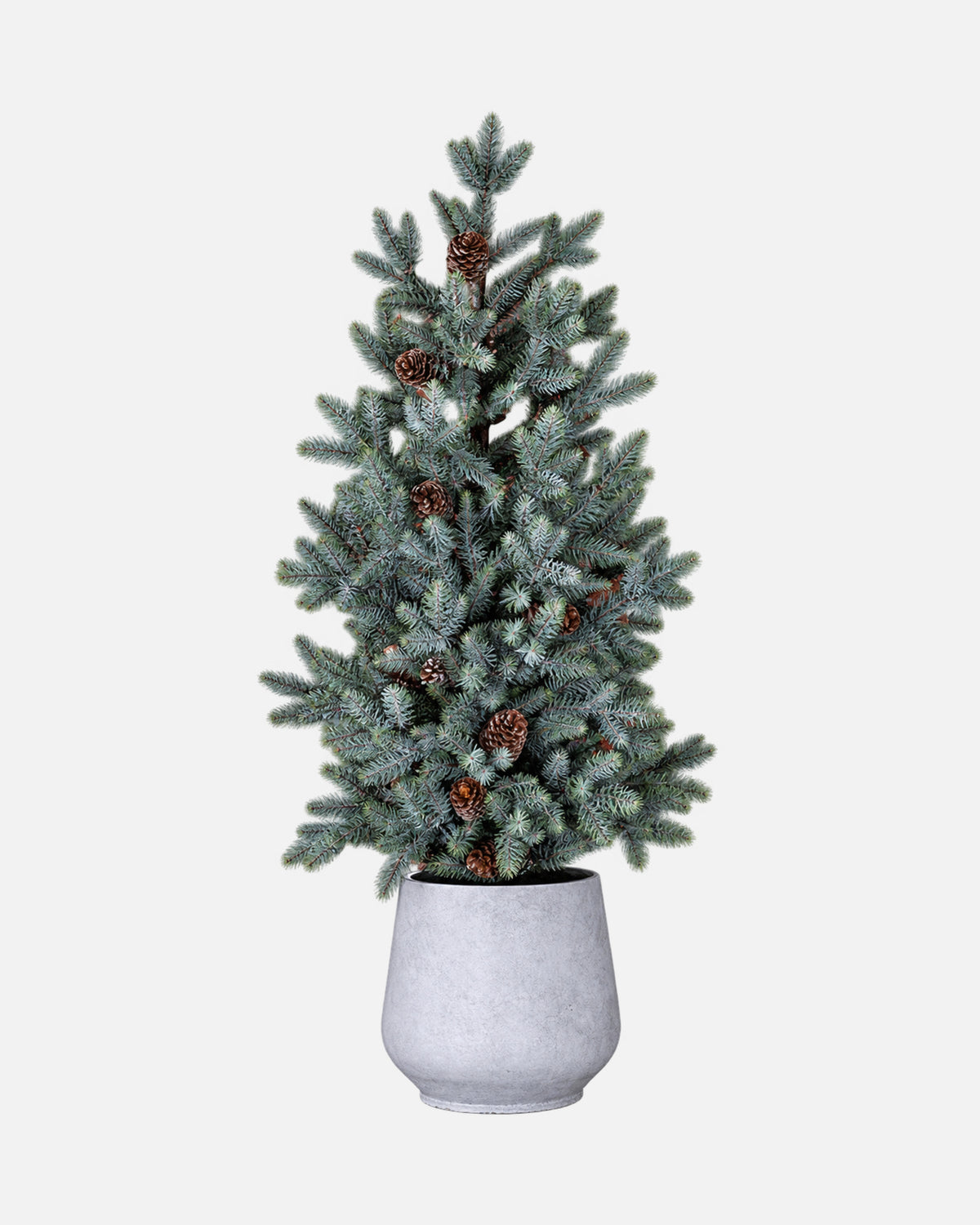 Abeto artificial verde gris con piñas de 73 cm · BOSSVI