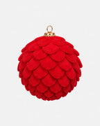 Bola de Navidad texturizada roja de Ø10 cm · BOSSVI