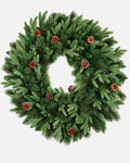 Corona de Navidad artificial balsámica con piñas de Ø80 cm · BOSSVI