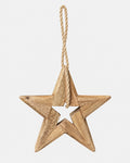 Estrella natural colgante de 12 cm para árbol de Navidad · BOSSVI