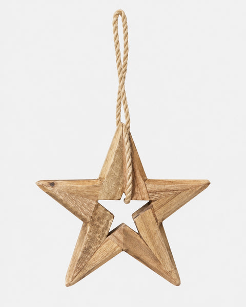 Estrella Natural Colgante para Árbol de Navidad