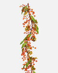Guirnalda artificial de bayas naranja de 183 cm · BOSSVI