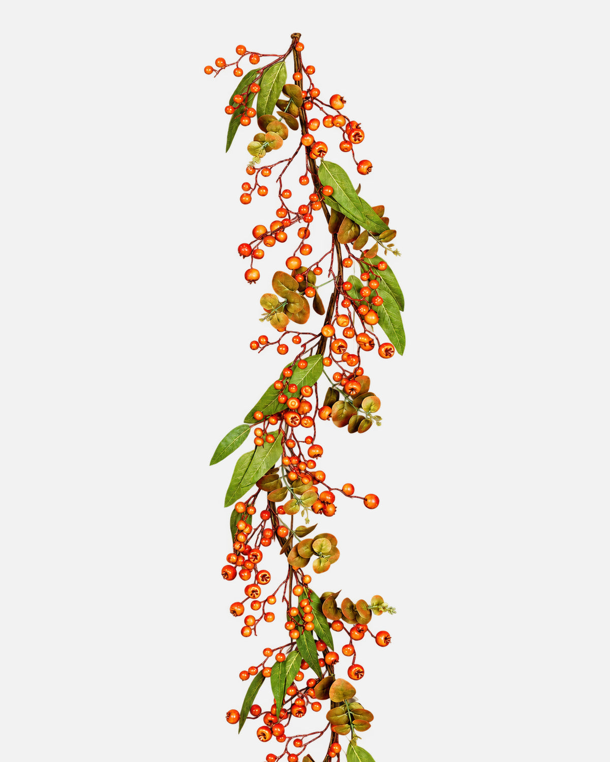 Guirnalda artificial de bayas naranja de 183 cm · BOSSVI