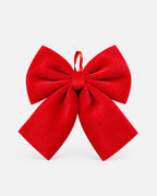 Lazo de terciopelo rojo de 20 × 23 cm para Navidad · BOSSVI