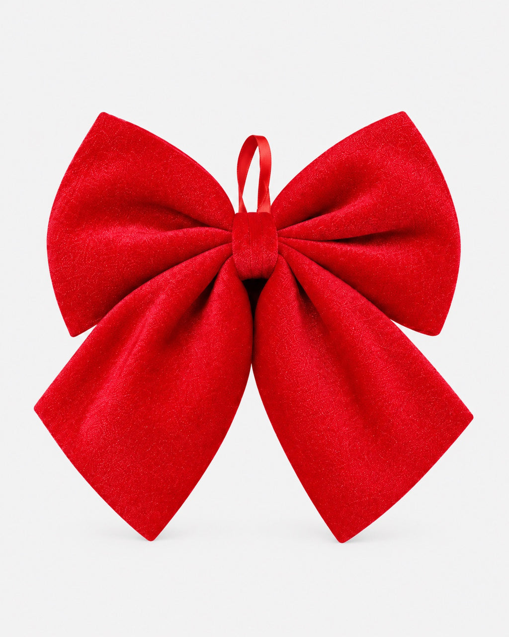 Lazo de terciopelo rojo de 24 × 26 cm para Navidad · BOSSVI