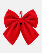Lazo de terciopelo rojo de 24 × 26 cm para Navidad · BOSSVI