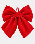 Lazo de terciopelo rojo de 33 × 40 cm para árbol de Navidad · BOSSVI