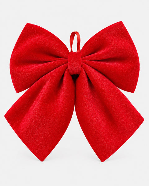 Lazo de Terciopelo Rojo para Árbol de Navidad