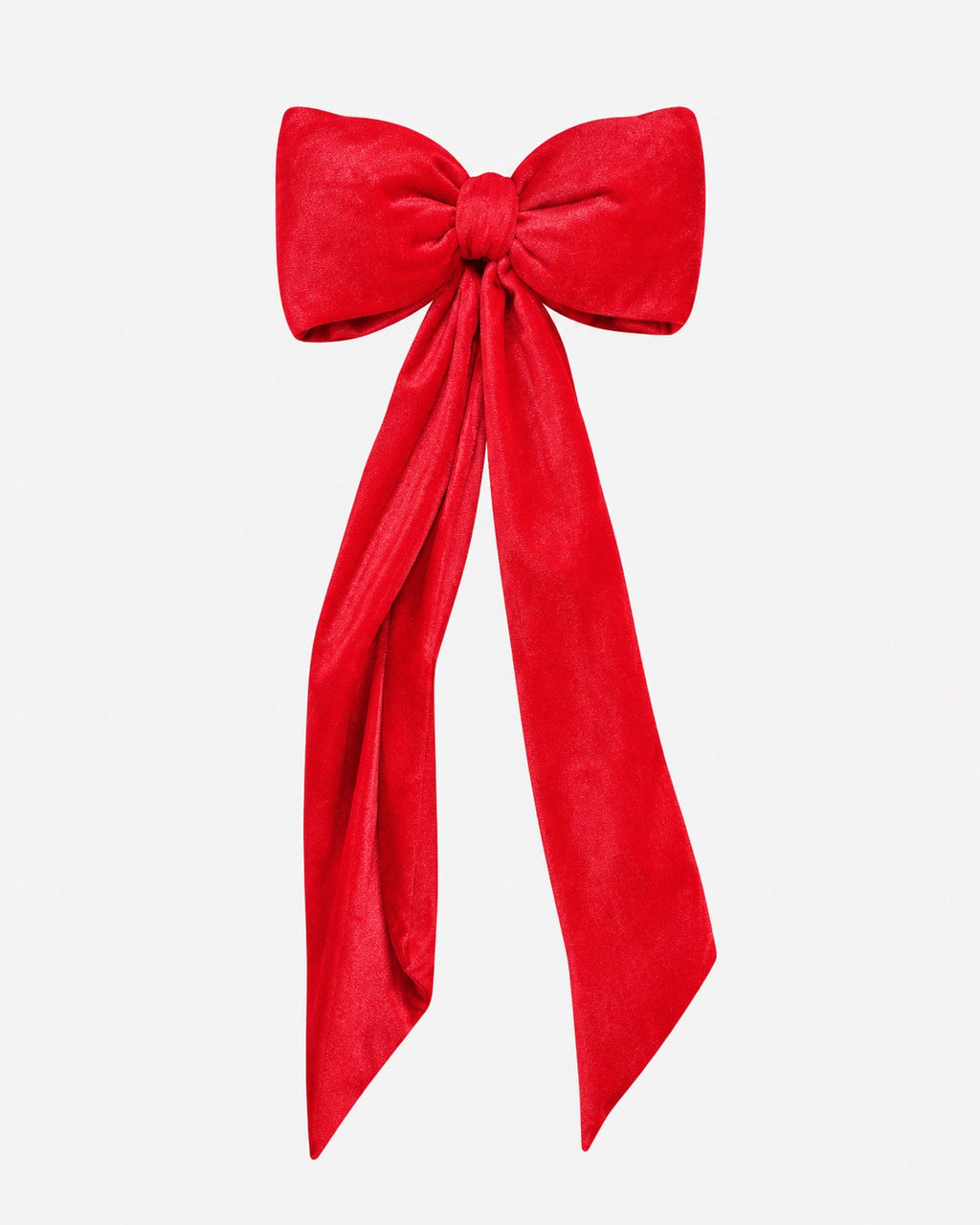 Lazo de terciopelo rojo con caída de 25 × 65 cm para árbol de Navidad · BOSSVI