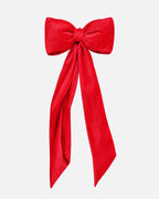 Lazo de terciopelo rojo con caída de 25 × 65 cm para árbol de Navidad · BOSSVI