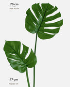 Comparativa de tamaños de la hoja de Philodendron Artificial, 47 cm y 70 cm · BOSSVI