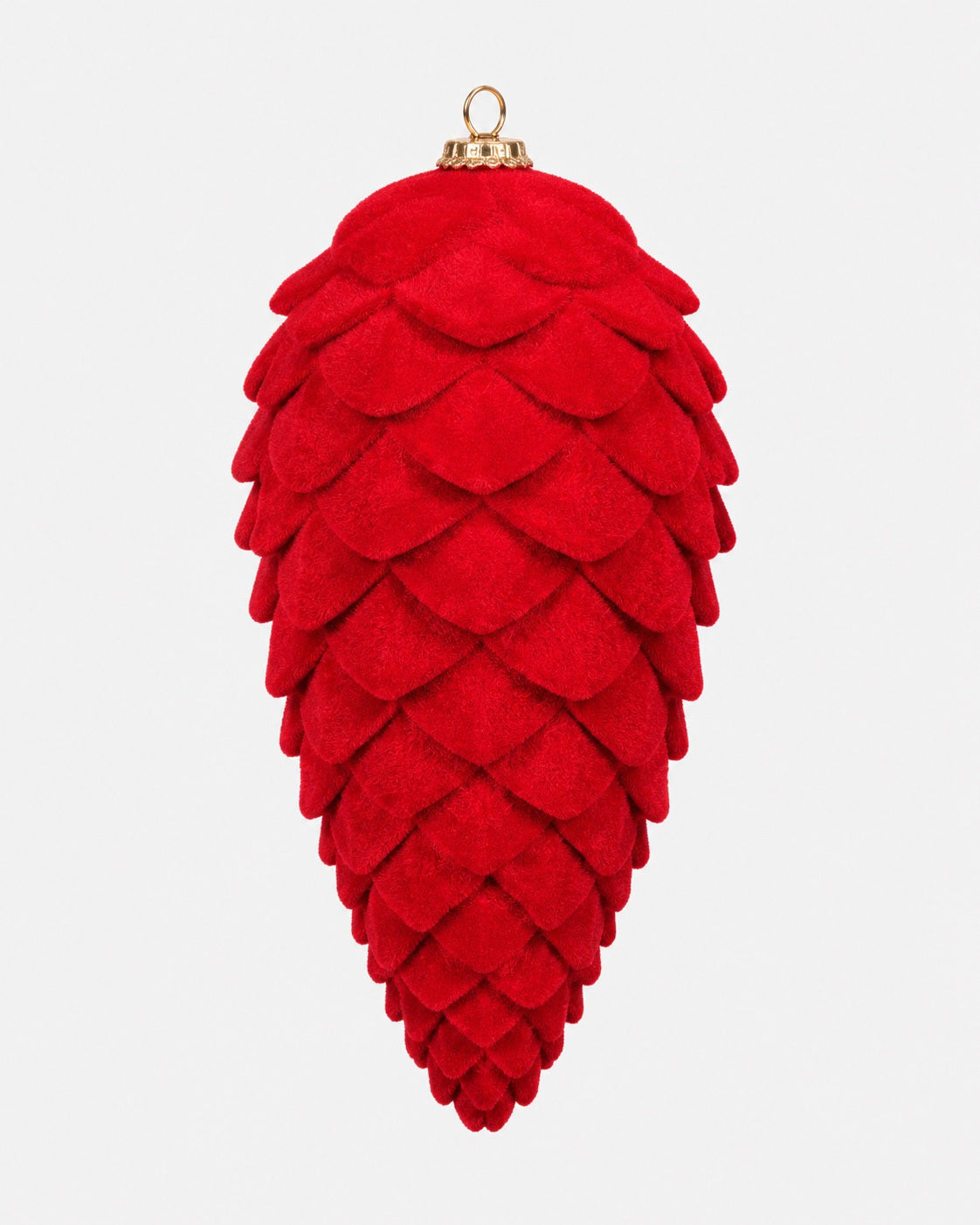Piña roja decorativa de 22,5 cm para árbol de Navidad · BOSSVI